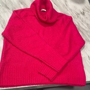 Elegant Women's Pink Turtleneck Sweater